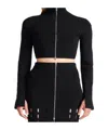 Nanushka Zippered Short Jacket In Black