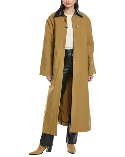 Nanushka Zofia Oversized Coat In Brown