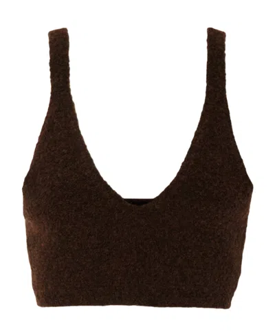 Nanushka Zosia Knitted Vest In Brown