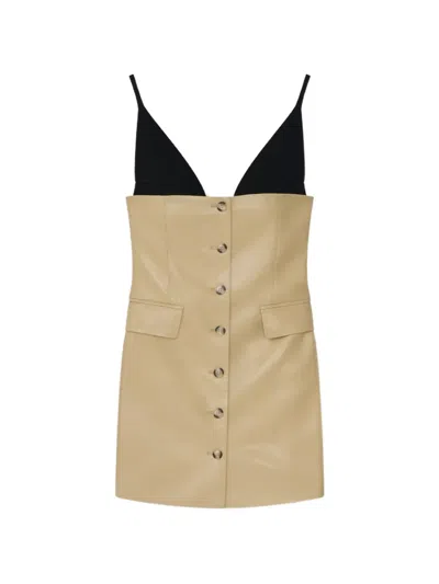 Nanushka Zyana V-neck Mini Dress In Brown