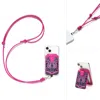 Naoa Pink Bundle Mag-safe Wallet & Cross Body Phone Strap Damask In Pink
