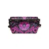 Naoa Women's Black / Pink Slim Glasses Case Damask Print In Multi