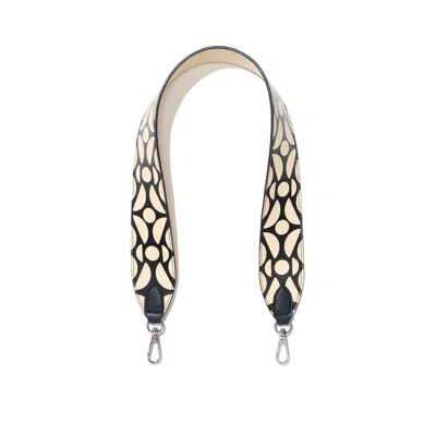 Naoa Women's Black / White Handbag Shoulder Strap Geometric In Black/white