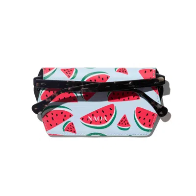 Naoa Women's Blue / Red Slim Glasses Case Watermelon In Blue/red