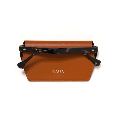 Naoa Women's Brown Slim Glasses Case Cognac