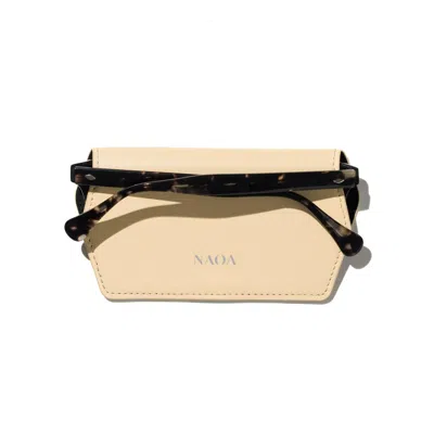 Naoa Women's Neutrals Slim Glasses Case Cream In White