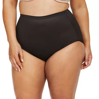 Naomi & Nicole Plus Size Waistline Shaping Brief-7784 In Black