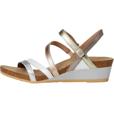 Naot 05047 Hero Soft Silver Leather / White / Gold Leather Combination 200330-41 Women's In Brown