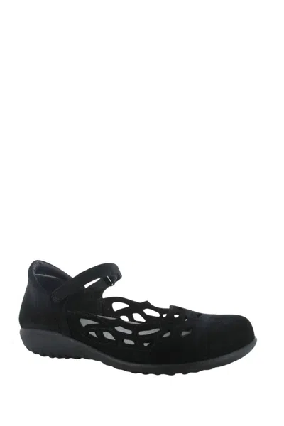 NAOT AGATHIS MARYJANE FLAT SHOES IN BLACK