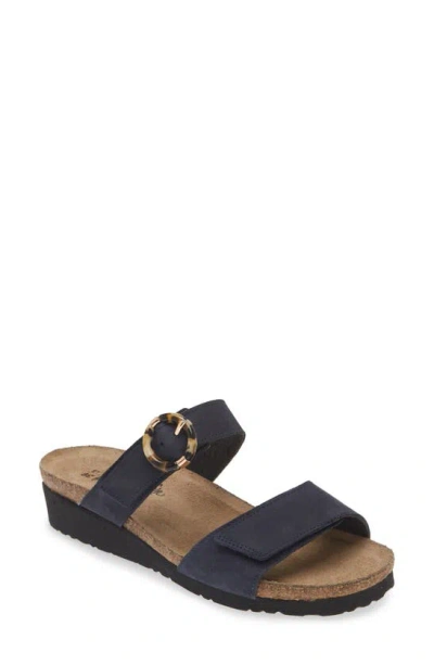 Naot Anabel Wedge In Navy Nubuck