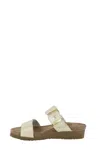 Naot Ashley Sandal In Gold Threads In Multi