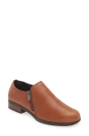 Naot Autan Zip Loafer In Brown Peanut Leather