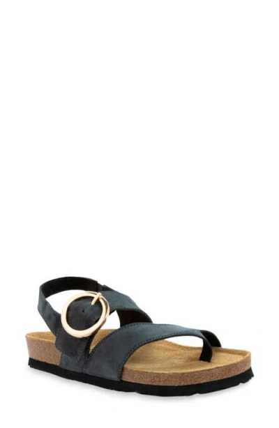 Naot Baltimore Slingback Sandal In Charcoal Suede