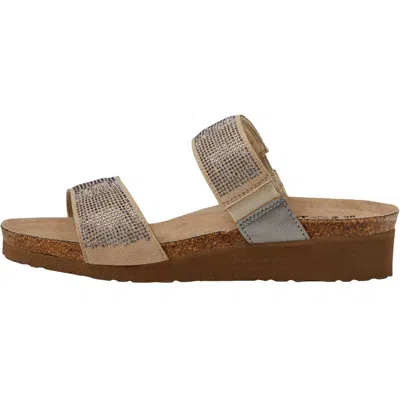 Naot Bianca Beige / Silver Rivets / Mirror Leather 214087 Women's