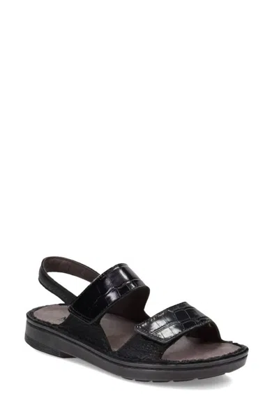 Naot Burgos Sandal In Soft Black In Multi