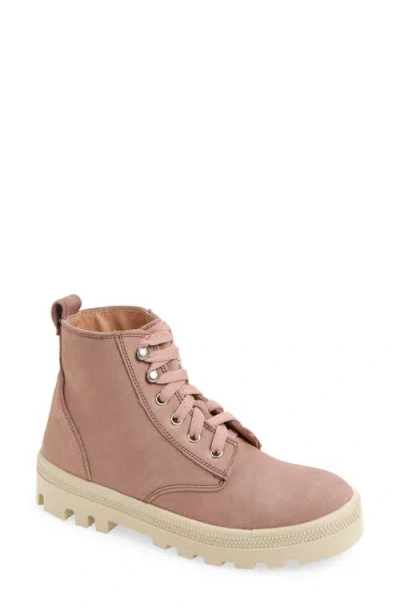 Naot Canoe Lug Boot In Mauve Nubuck