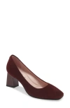 Naot Cass Patent Pump In Burgundy Suede