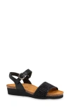 Naot Sabrina Sandal In Shiny Black Leather/black