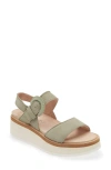 Naot Crepe Platform Sandal In Sage Nubuck