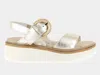 Naot Crepe Platform Shoes In Radiant Gold In Rdnt Gld Leather W/offwhite
