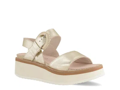 Naot Crepe Wedge Sandal In Gold