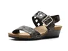 Naot Dynasty Wedge Sandal In Black