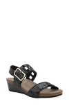Naot Dynasty Wedge Sandal In Black
