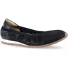 Naot Echo Flat In Black Suede