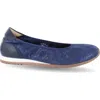 Naot Echo Flat In Sapphire Suede