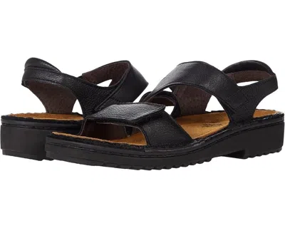 Naot Enid 63082-277 Sandals Womens Us 8 Black Leather Adjustable Straps Zpo3264