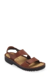 Naot Enid Sandal In Soft Chestnut Leather