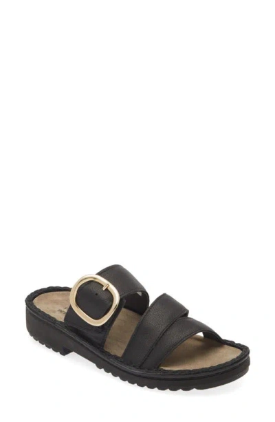 Naot Frey Sandal In Soft Black Leather
