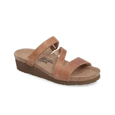 Naot Gabriela Sandal In Latte Brown Leather