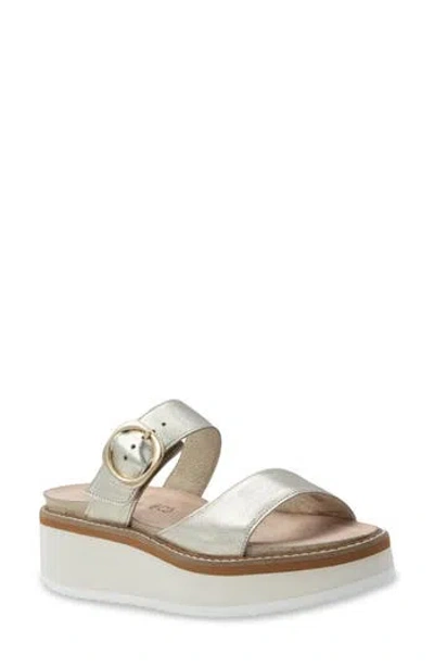 Naot Halvah Platform Wedge Sandal In White