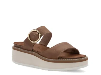 Naot Halvah Wedge Sandal In Brown