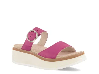 Naot Halvah Wedge Sandal In Pink