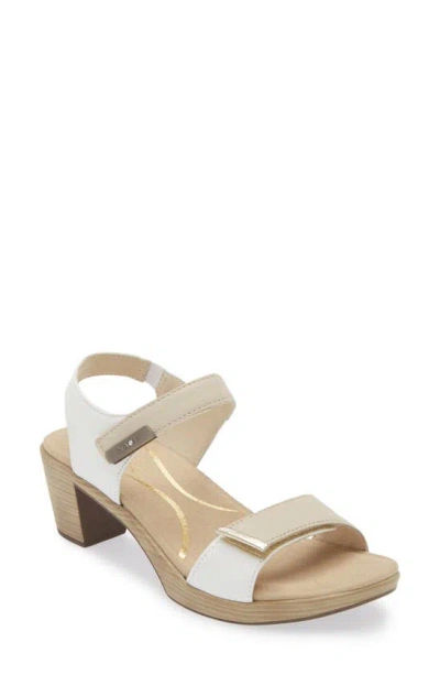 Naot 'intact' Sandal In Ivory/ White/ Gold