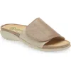 Naot Women's Ipo Slide Sandal In Soft Stone/beige Lizard Leather In Stone Leather/beige Lizard