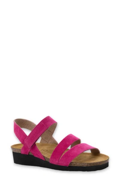 Naot 'kayla' Sandal In Fuchsia Suede