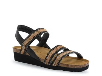 Naot Kayla Wedge Sandal In Black