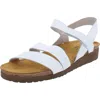 Naot Kayla Womens Leather Strappy Wedge Sandals In White Pearl Leather