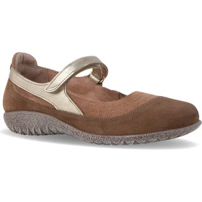 Naot Kire Mary Jane Flat In Brown