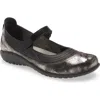 Naot Kire Mary Jane Flat In Soft Black/metallic Onyx