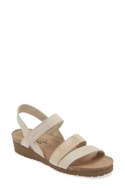 Naot 'krista' Sandal In Soft Ivory Leather