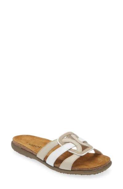 Naot Liv Slide Sandal In Ivory/ White/ Beige