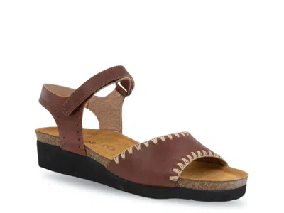 Naot Luna Wedge Sandal In Brown