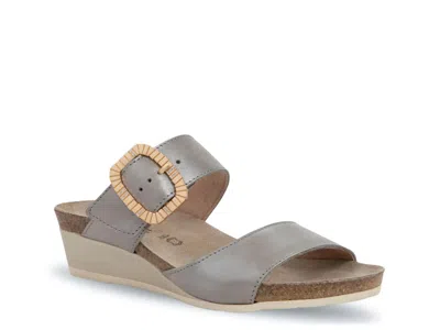 Naot Magic Lux Wedge Sandal In Gray