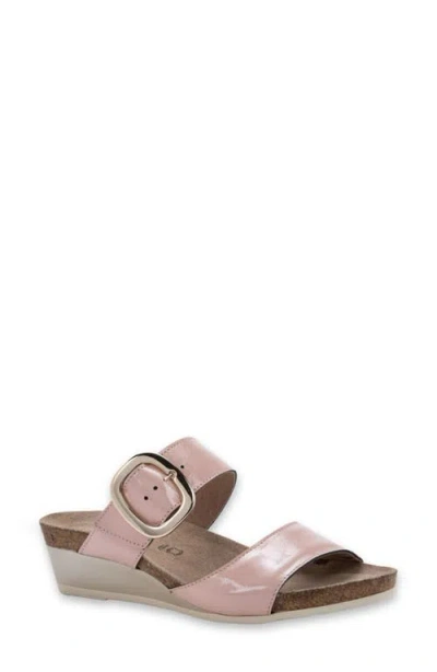 Naot Magic Wedge Sandal In Rose Patent Leather