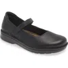 Naot Martinos Mary Jane Flat In Jet Black Leather