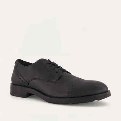 Naot Men's Bondos Oxford Shoes - Medium In Jet Black Leather